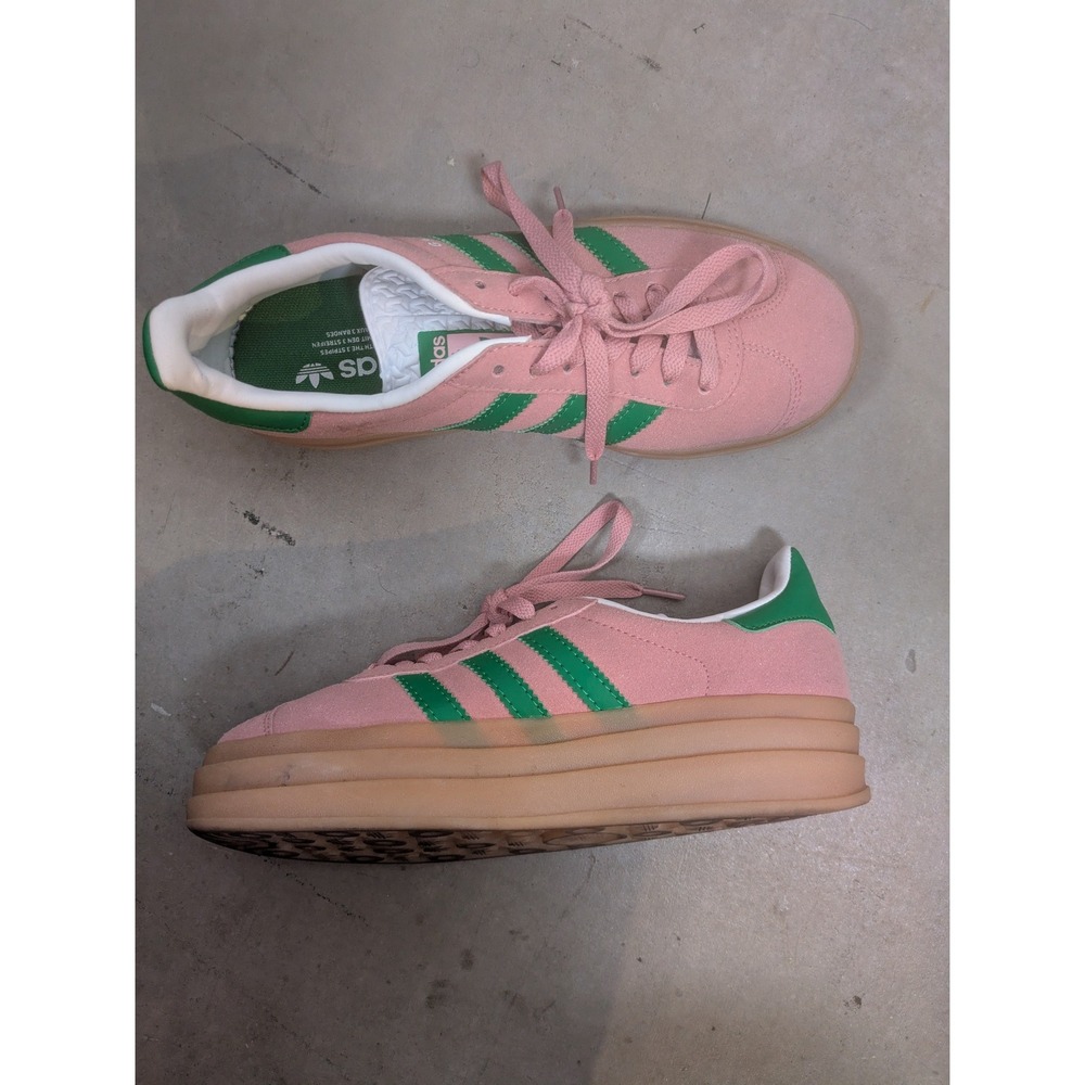 adidas Gazelle Bold Sneakers Women's 7.5 Pink Green Triple Platform IE0420
